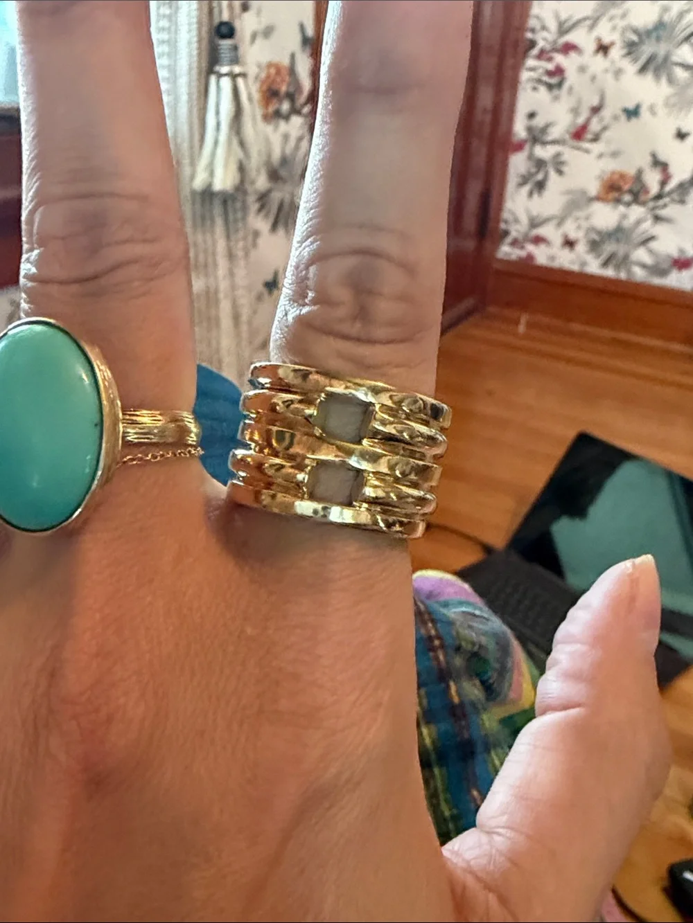 Jennifer Fisher Multi Stack Ring Size 10 Gold Plated